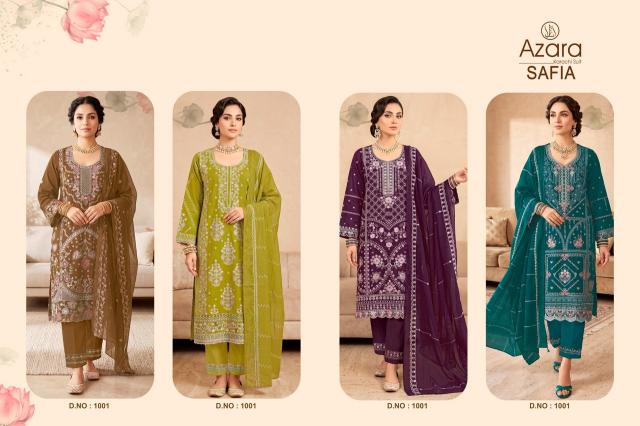 Azara safia yellow dress material online wholesale